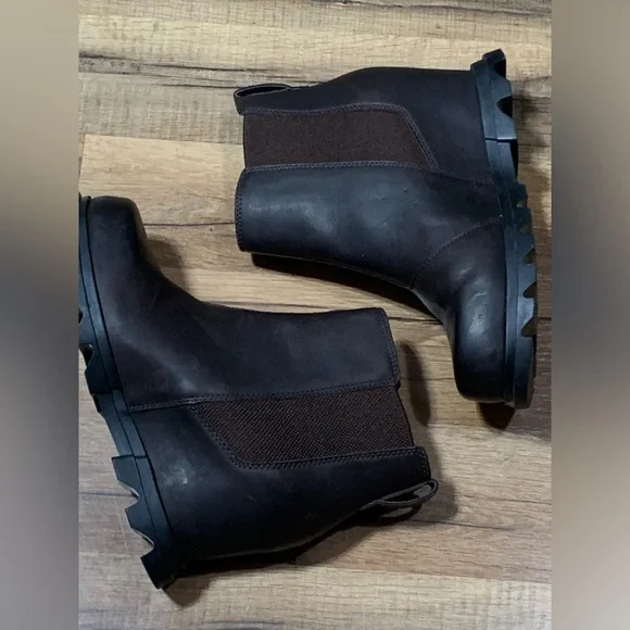 SOREL Women's Joan of Arctic Wedge III Chelsea Waterproof Leather Wedge - Picture 7 of 7